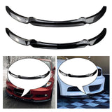 Maxbell Front Bumper Splitter Lip Body Kit Black for BMW 1 Series E82 E88 Carbon Fiber