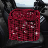 Maxbell Multifuntional Bling Car Trash Can Car Organizer Hanging for Bedroom Red