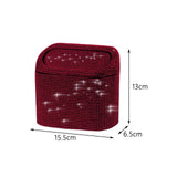 Maxbell Multifuntional Bling Car Trash Can Car Organizer Hanging for Bedroom Red