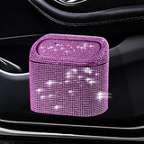 Maxbell Multifuntional Bling Car Trash Can Car Organizer Hanging for Bedroom Pink
