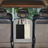 Maxbell Car Soft Hanging Tissue Bag Stylish Measure 11x7inch Universal Accessory Beige
