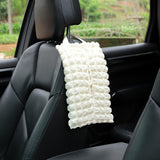 Maxbell Car Soft Hanging Tissue Bag Stylish Measure 11x7inch Universal Accessory Beige