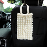 Maxbell Car Soft Hanging Tissue Bag Stylish Measure 11x7inch Universal Accessory Beige