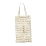 Maxbell Car Soft Hanging Tissue Bag Stylish Measure 11x7inch Universal Accessory Beige