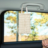 Maxbell Car Soft Hanging Tissue Bag Stylish Measure 11x7inch Universal Accessory Beige
