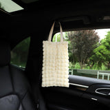 Maxbell Car Soft Hanging Tissue Bag Stylish Measure 11x7inch Universal Accessory Beige