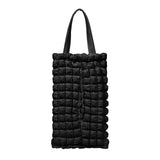 Maxbell Car Soft Hanging Tissue Bag Stylish Measure 11x7inch Universal Accessory Black