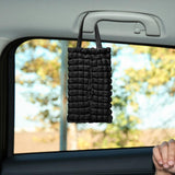 Maxbell Car Soft Hanging Tissue Bag Stylish Measure 11x7inch Universal Accessory Black