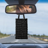 Maxbell Car Soft Hanging Tissue Bag Stylish Measure 11x7inch Universal Accessory Black