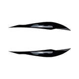 Maxbell Headlight Eyebrow Eyelid Cover Trim for BMW 3 Series F30 F31 318i 320i Gloss Black