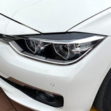 Maxbell Headlight Eyebrow Eyelid Cover Trim for BMW 3 Series F30 F31 318i 320i Gloss Black