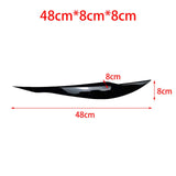 Maxbell Headlight Eyebrow Eyelid Cover Trim for BMW 3 Series F30 F31 318i 320i Gloss Black