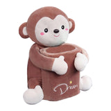 Maxbell Cute Tissue Box Holder Tissue Box Interior Accessories Decoration Brown Monkey