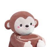 Maxbell Cute Tissue Box Holder Tissue Box Interior Accessories Decoration Brown Monkey