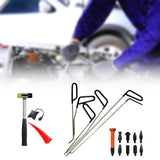Maxbell Universal Removal Rods Tools Tool Kit Crowbar Set for Vehicle Trucks 18 set