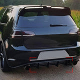 Maxbell Rear Bumper Lip Diffuser Spoiler with Side splitters for Golf MK7.5 GTI