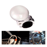 Maxbell Steering Wheel Knob Aid Handle Metal ABS Rubber for Auto Automotive Argent