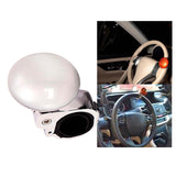 Maxbell Steering Wheel Knob Aid Handle Metal ABS Rubber for Auto Automotive Argent