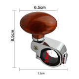 Maxbell Steering Wheel Knob Aid Handle Metal ABS Rubber for Auto Automotive Brown