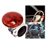 Maxbell Steering Wheel Knob Aid Handle Metal ABS Rubber for Auto Automotive Brown