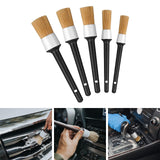 Maxbell 5Pcs Car Detailing Brushes Set for Seat Interior Exterior Motorcycle