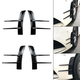 Maxbell Front Bumper Air Vent Trim Cover Stickers for Mercedes-Benz A-Class Black