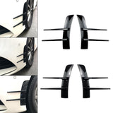Maxbell Front Bumper Air Vent Trim Cover Stickers for Mercedes-Benz A-Class Black