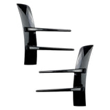 Maxbell Front Bumper Air Vent Trim Cover Stickers for Mercedes-Benz A-Class Black