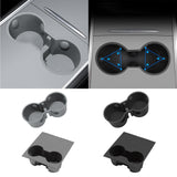 Maxbell Cup Holder Insert Water Cup Holder Slot Slip Limit for Tesla Model 3 Y Gray
