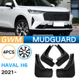 Maxbell 4Pack Car Wheel Mud Flaps for Haval H6 2021-2022 No Need Drilling Holes