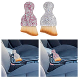 Maxbell Auto Cleaning Brushes Duster Rhinestone Handle Dusting Tool for Wheel White