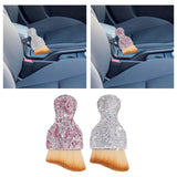 Maxbell Auto Cleaning Brushes Duster Rhinestone Handle Dusting Tool for Wheel White
