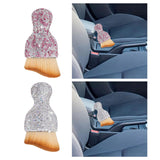 Maxbell Auto Cleaning Brushes Duster Rhinestone Handle Dusting Tool for Wheel White