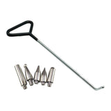 Maxbell 6 Pieces Dent Repair Rod Kit Paintless Puller for Auto Body Door Dings Middle