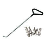 Maxbell 6 Pieces Dent Repair Rod Kit Paintless Puller for Auto Body Door Dings Middle
