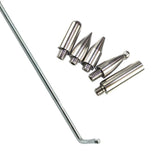 Maxbell 6 Pieces Dent Repair Rod Kit Paintless Puller for Auto Body Door Dings Middle