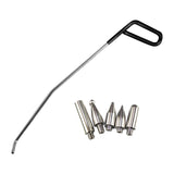 Maxbell 6 Pieces Dent Repair Rod Kit Paintless Puller for Auto Body Door Dings Left Hand