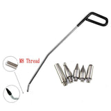 Maxbell 6 Pieces Dent Repair Rod Kit Paintless Puller for Auto Body Door Dings Left Hand