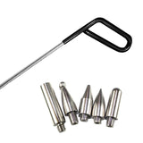 Maxbell 6 Pieces Dent Repair Rod Kit Paintless Puller for Auto Body Door Dings Left Hand