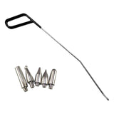 Maxbell 6 Pieces Dent Repair Rod Kit Paintless Puller for Auto Body Door Dings Right Hand