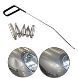 Maxbell 6 Pieces Dent Repair Rod Kit Paintless Puller for Auto Body Door Dings Right Hand