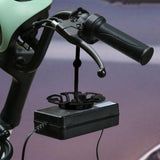 Maxbell Electric Motorcycle Charger Hanging 360 Rotation Tray Portable Self Paste Black