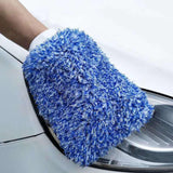 Maxbell Car Wash Mitt Absorbent Effective Washing Machine Washable for Trucks Blue