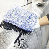 Maxbell Car Wash Mitt Absorbent Effective Washing Machine Washable for Trucks Blue