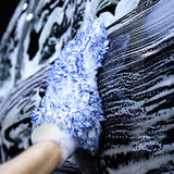 Maxbell Car Wash Mitt Absorbent Effective Washing Machine Washable for Trucks Blue