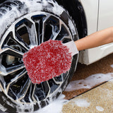 Maxbell Car Wash Mitt Absorbent Effective Washing Machine Washable for Trucks Red