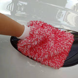 Maxbell Car Wash Mitt Absorbent Effective Washing Machine Washable for Trucks Red