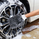 Maxbell Car Wash Mitt Absorbent Effective Washing Machine Washable for Trucks Gray