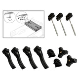 Maxbell 11Pcs Truck Bed Cover Fasteners for Feetuo Hard trifold Tonneau Cover