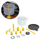 Maxbell Car Spill Proof Radiator Coolant Filling Funnel Kit 15 Pieces Professional